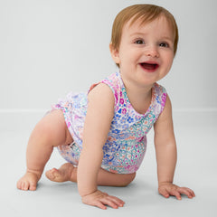 Doodle Blooms Bubble Romper