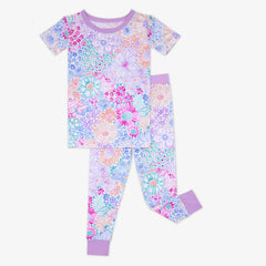 Doodle Blooms Two-Piece Short Sleeve Pajama Set