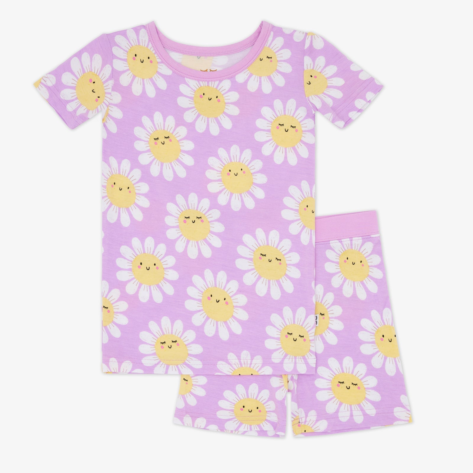 Flower Power Two-Piece Short Sleeve & Shorts Pajama Set