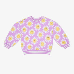 Flower Power Drop Shoulder Crewneck