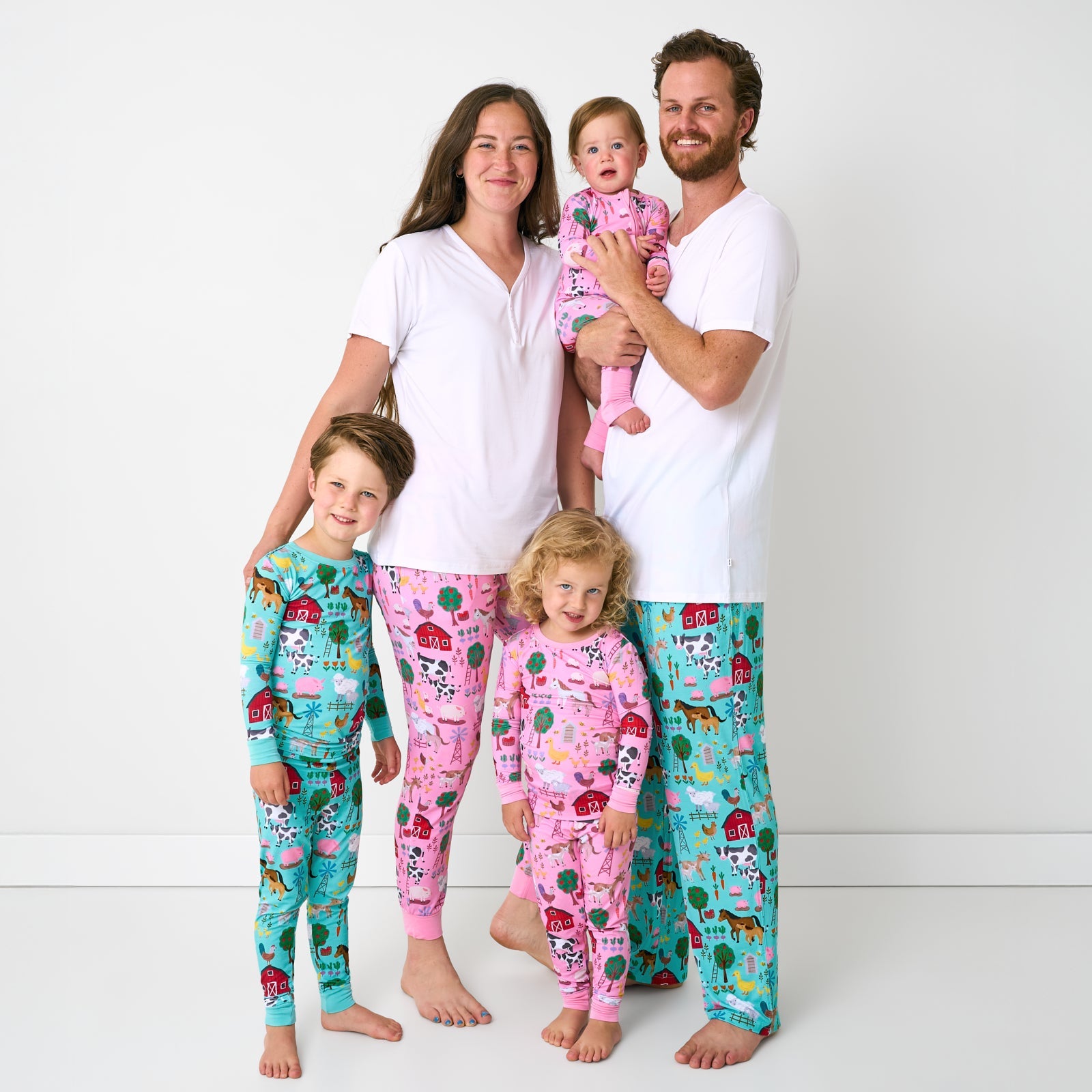 Pink Farm Fam Two-Piece Pajama Set