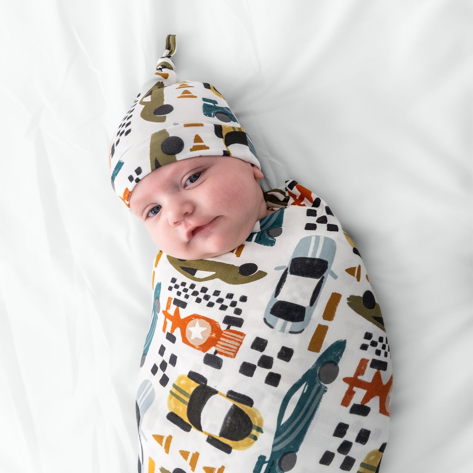 Fast Lane Swaddle & Hat Set