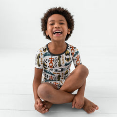 Fast Lane Two-Piece Short Sleeve & Shorts Pajama Set