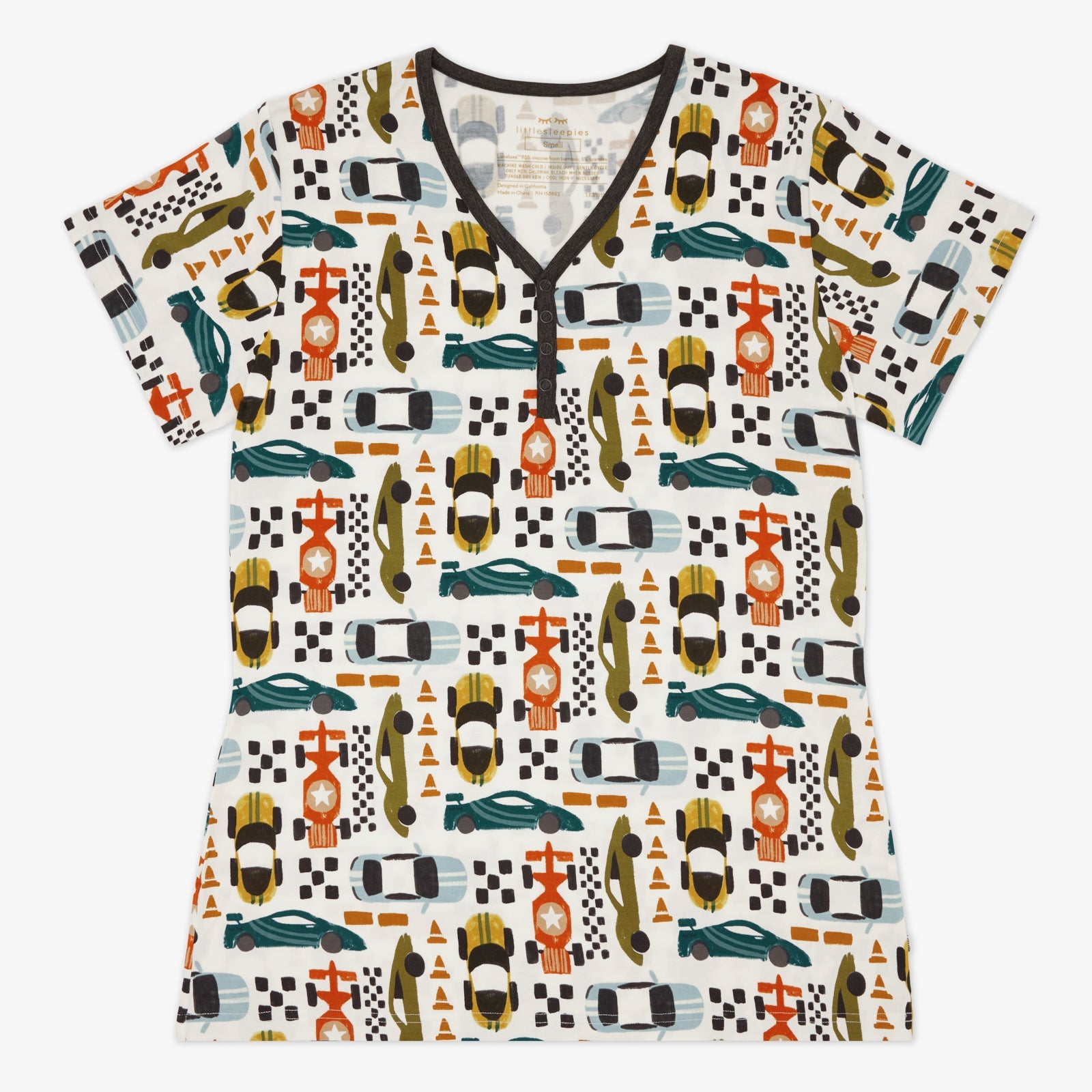 Fast Lane Women's Short Sleeve Pajama Top