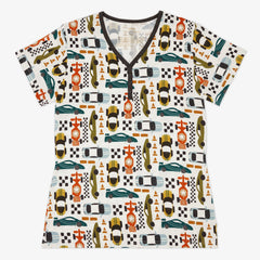 Fast Lane Women's Short Sleeve Pajama Top