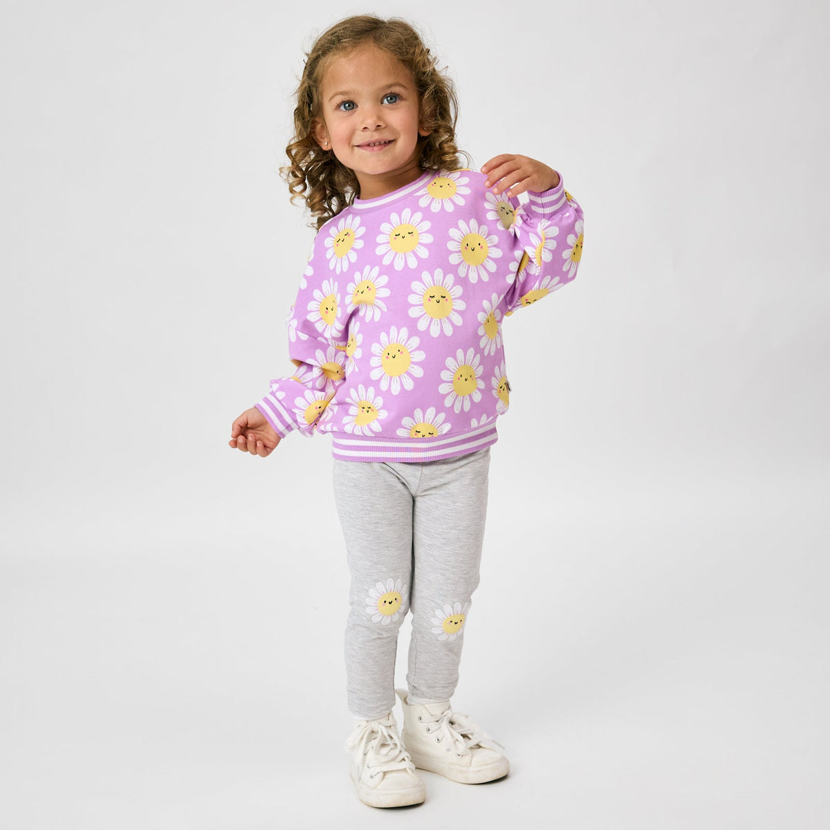 Flower Power Drop Shoulder Crewneck