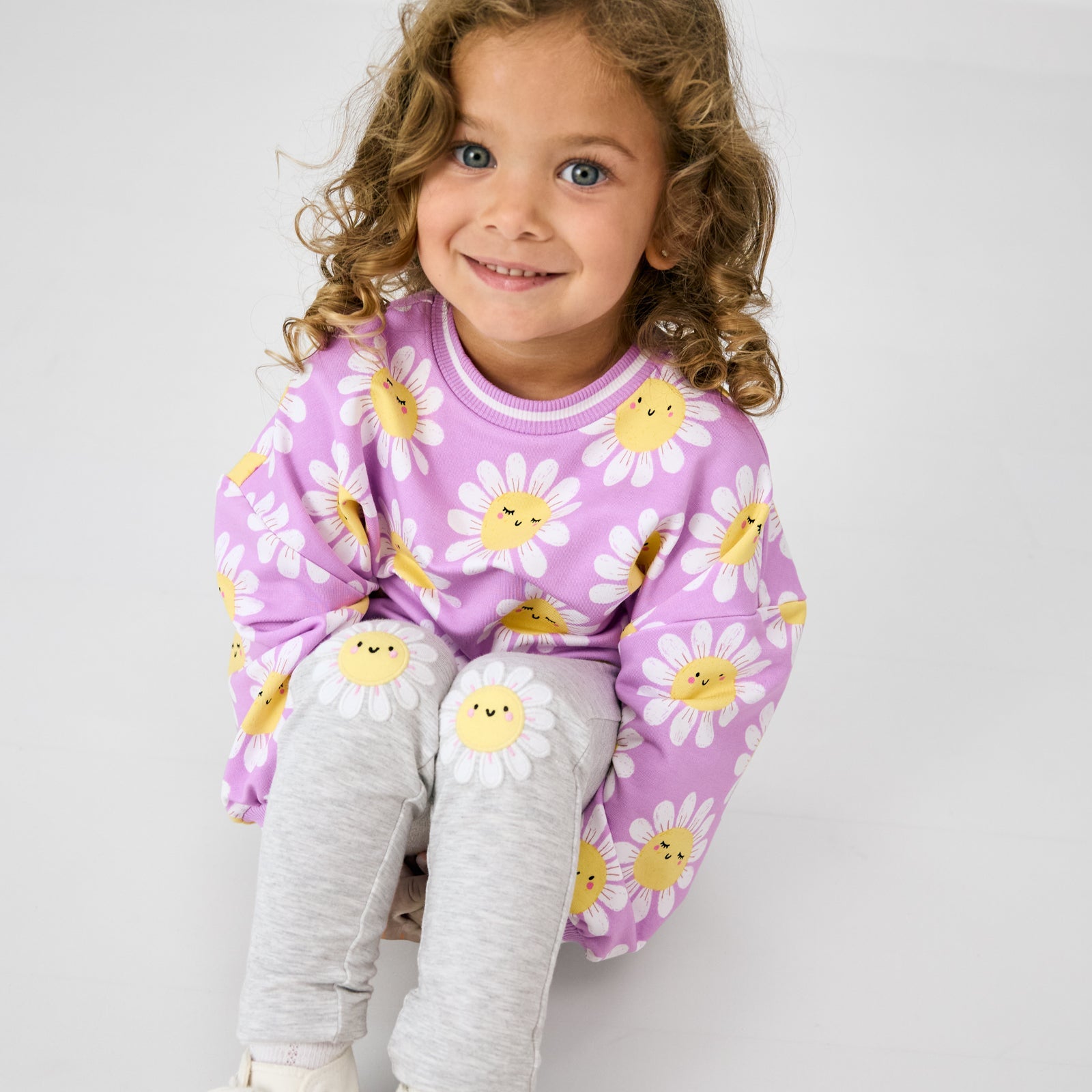 Flower Power Drop Shoulder Crewneck
