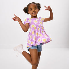 Flower Power Empire Tunic Top