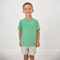 Fresh Green Relaxed Pocket Tee