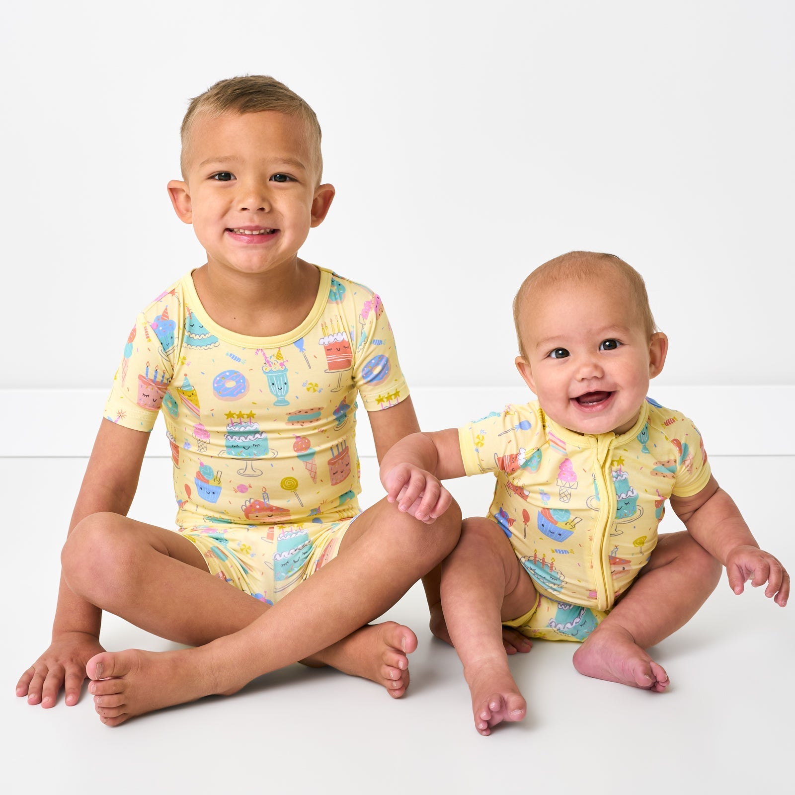 Frosted Fun Two-Piece Short Sleeve & Shorts Pajama Set