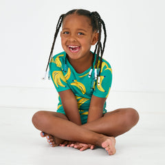 Go Bananas Two-Piece Short Sleeve & Shorts Pajama Set