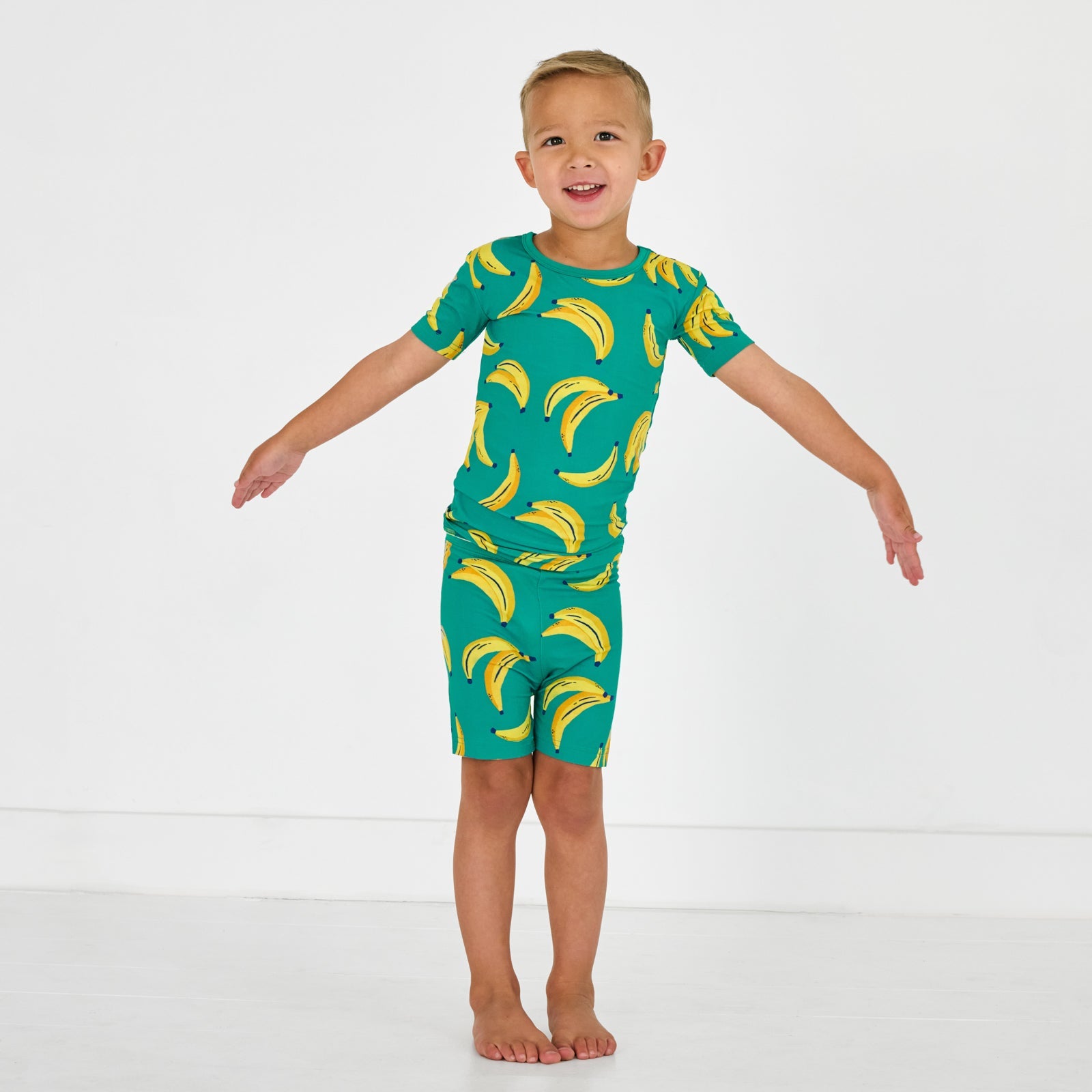Go Bananas Two-Piece Short Sleeve & Shorts Pajama Set