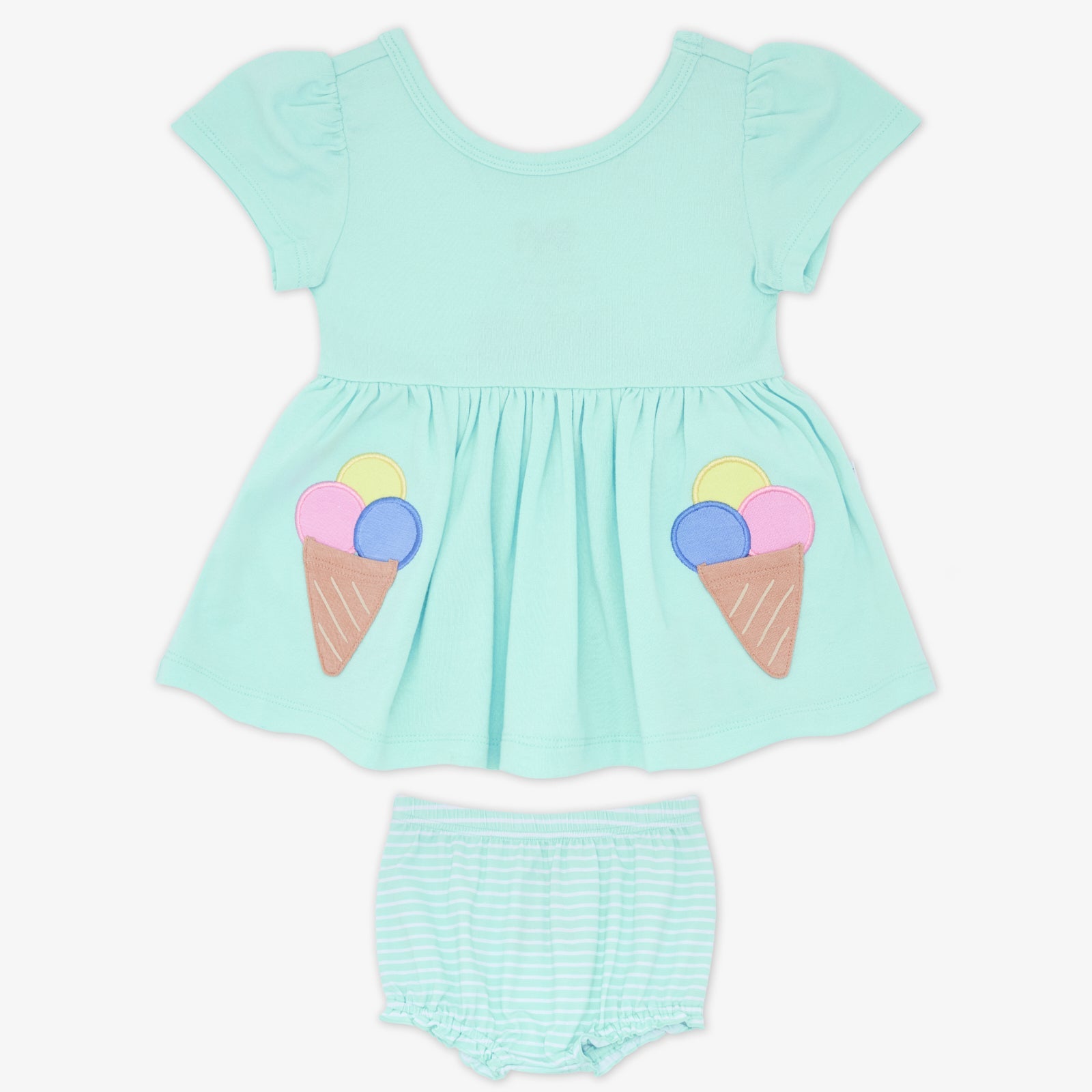 Sweet Scoops Aqua Mint Empire Tunic Top with Bloomer