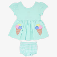 Sweet Scoops Aqua Mint Empire Tunic Top with Bloomer