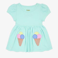 Sweet Scoops Aqua Mint Empire Tunic Top