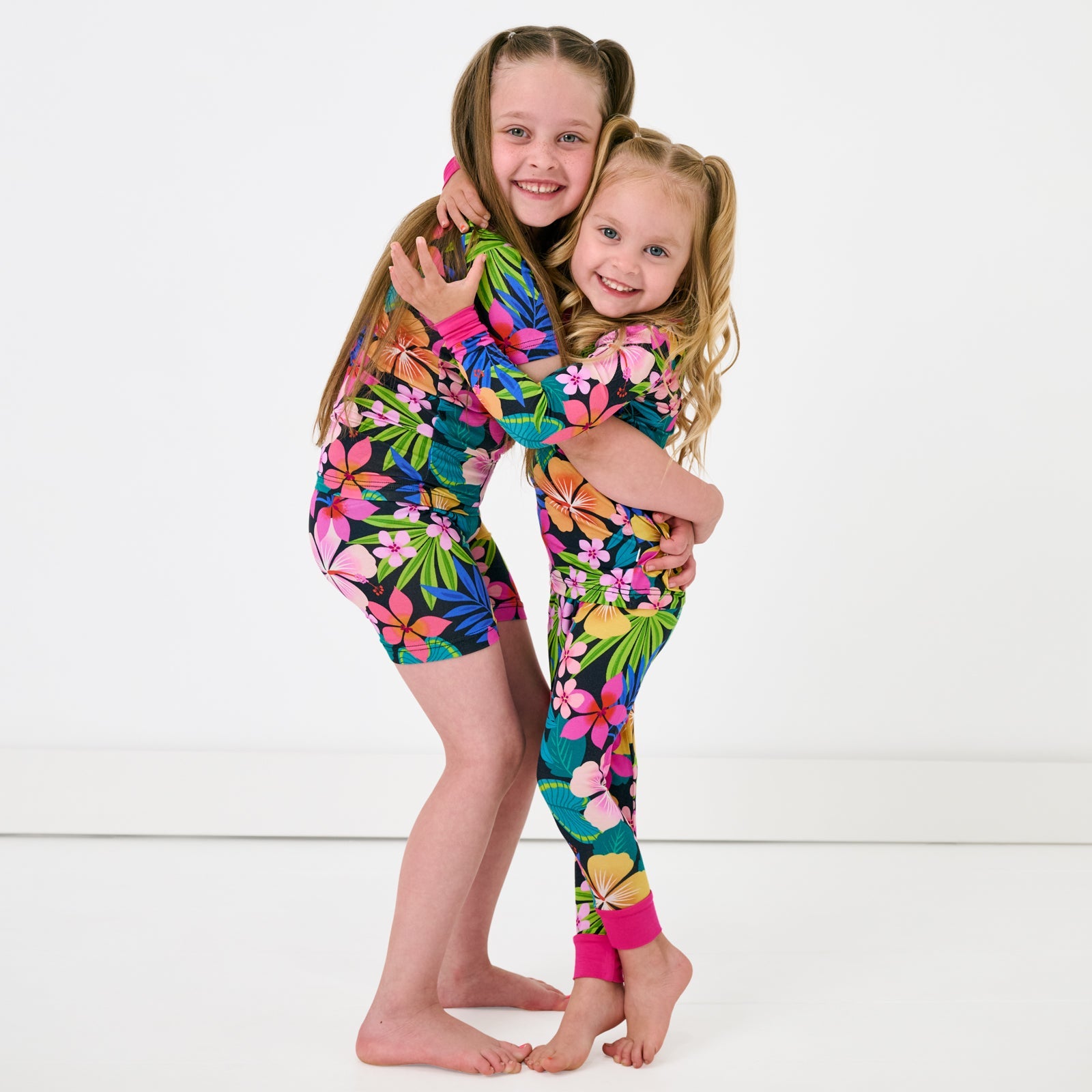 Jungle Blooms Two-Piece Short Sleeve & Shorts Pajama Set
