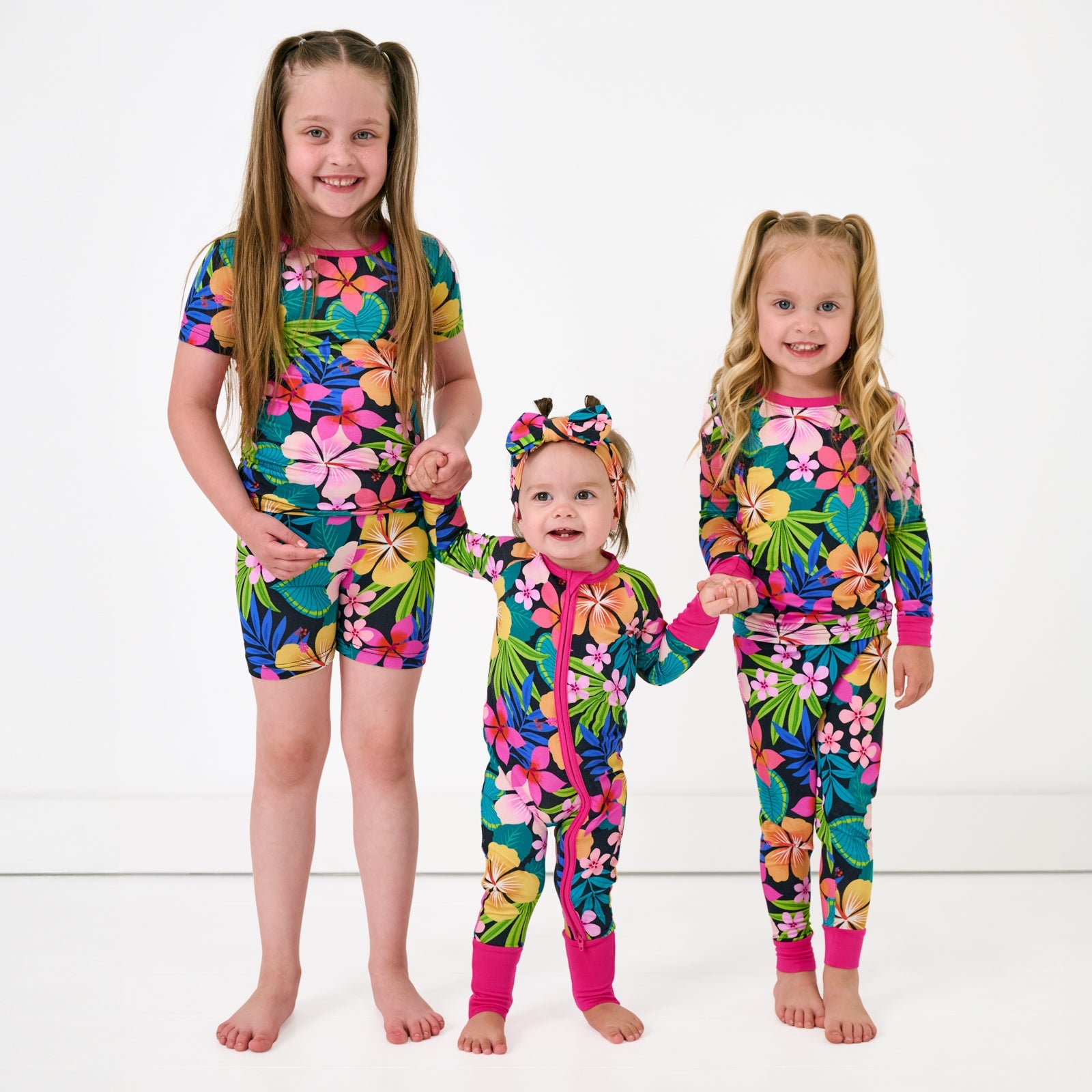 Jungle Blooms Two-Piece Short Sleeve & Shorts Pajama Set