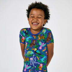 Jungle Jam Two-Piece Short Sleeve & Shorts Pajama Set