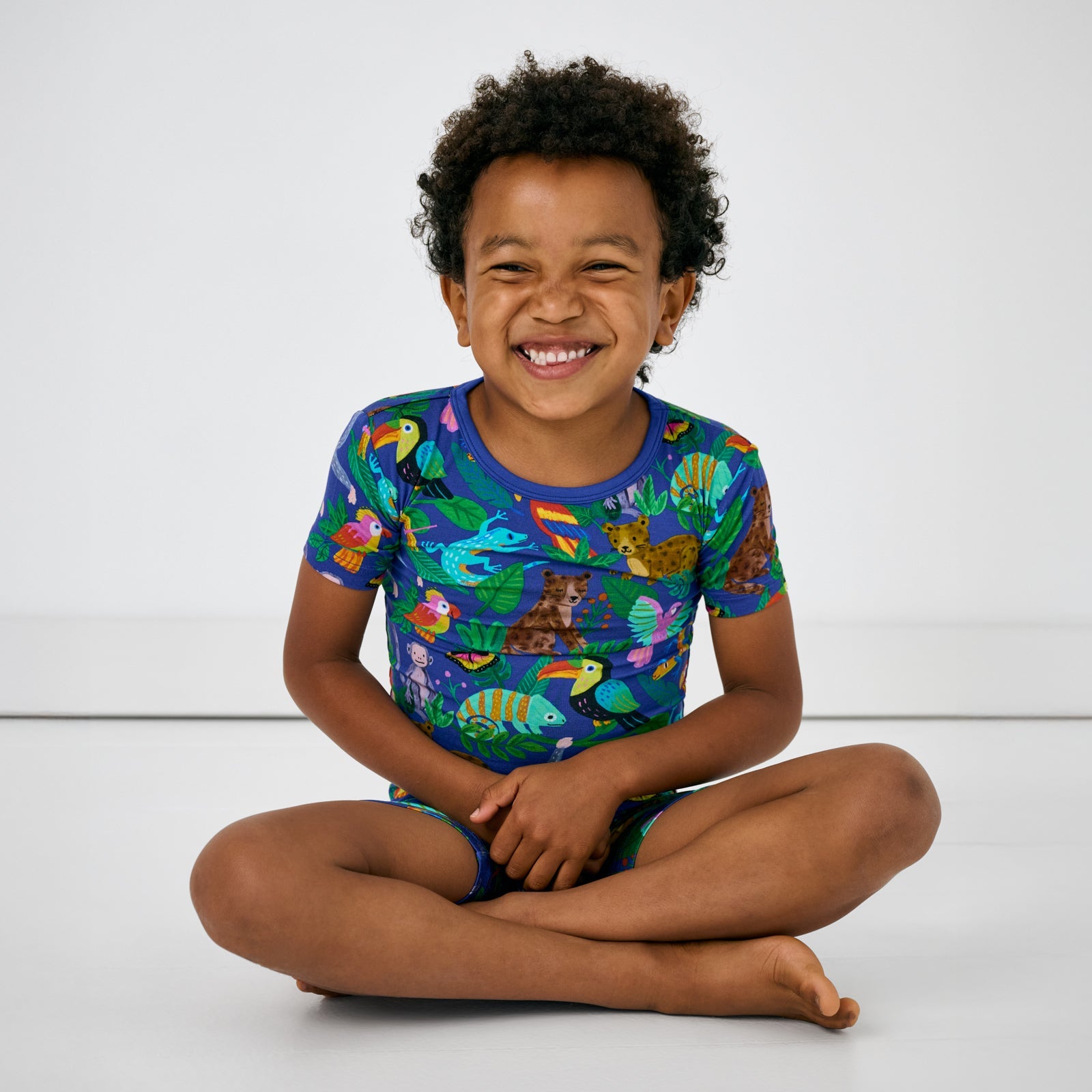 Jungle Jam Two-Piece Short Sleeve & Shorts Pajama Set
