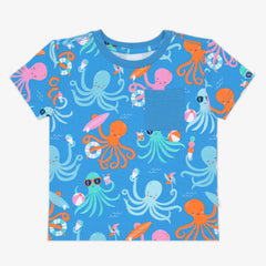 Octopus Party Relaxed Pocket Tee