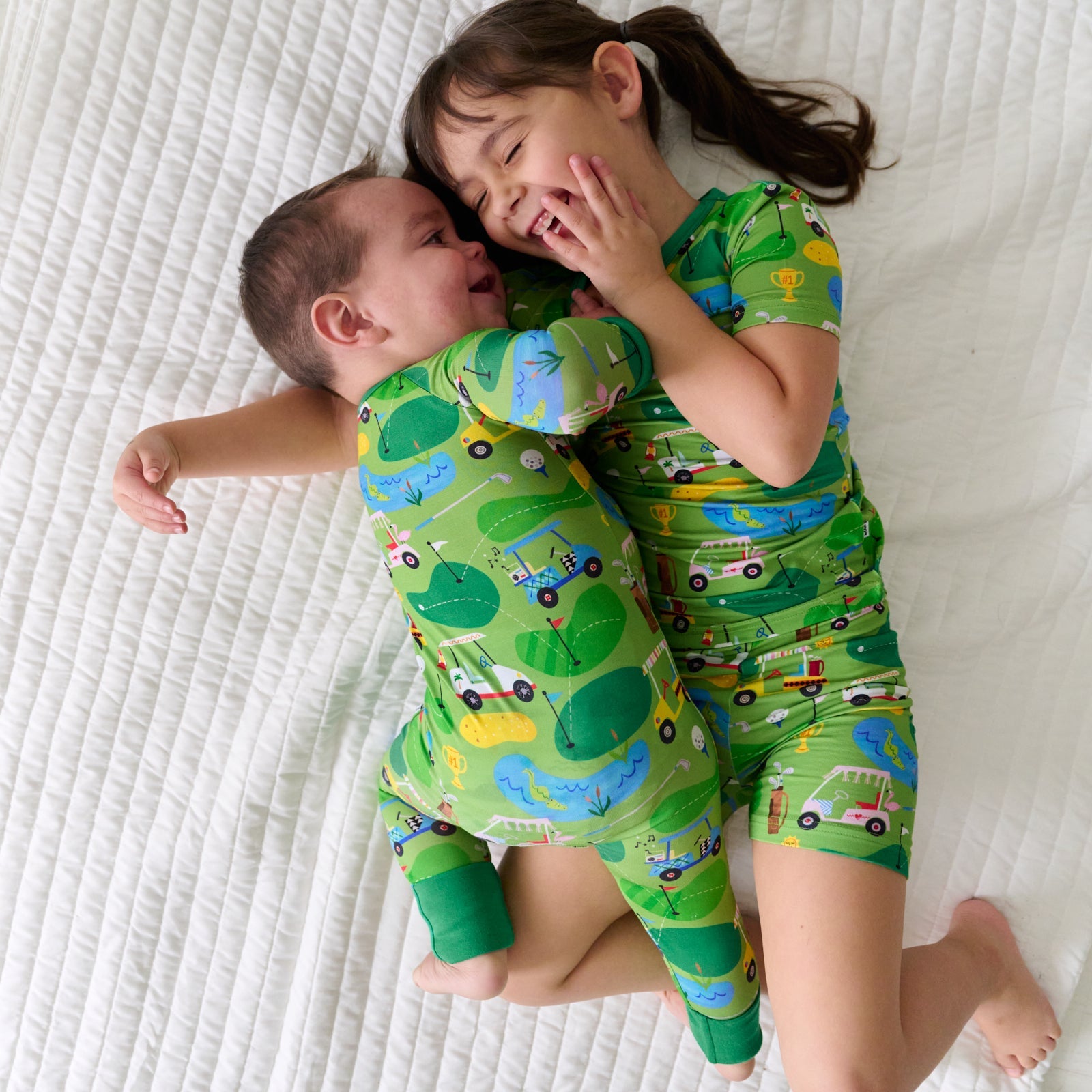 Fairway Fun Two-Piece Short Sleeve & Shorts Pajama Set
