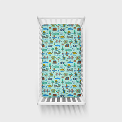 Golden State Fitted Crib Sheet