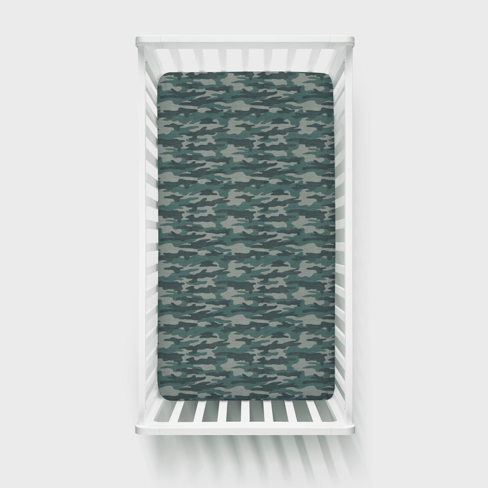 Vintage Camo Fitted Crib Sheet