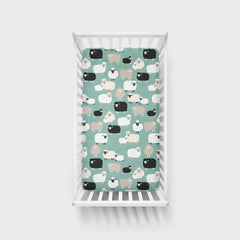 Little Sheepies Fitted Crib Sheet