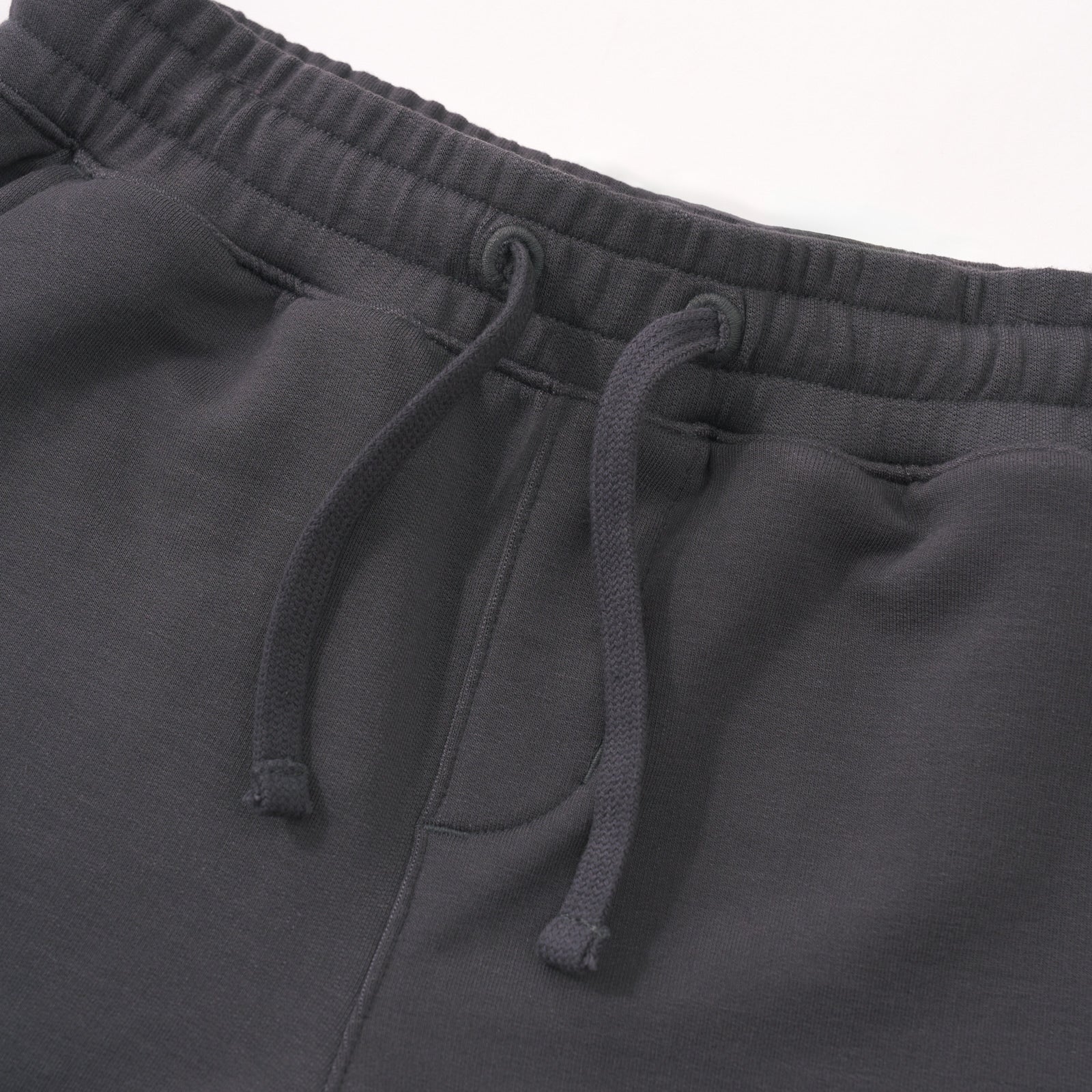 Washed Black Drawstring Shorts