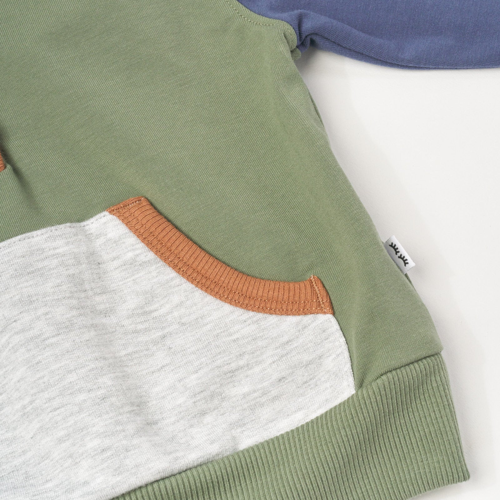 Moss Colorblock Henley Hoodie