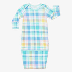 Pastel Plaid Infant Gown