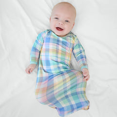 Pastel Plaid Infant Gown