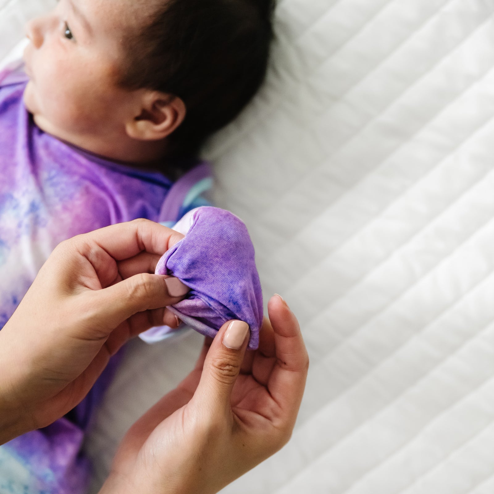 Purple Watercolor Infant Gown