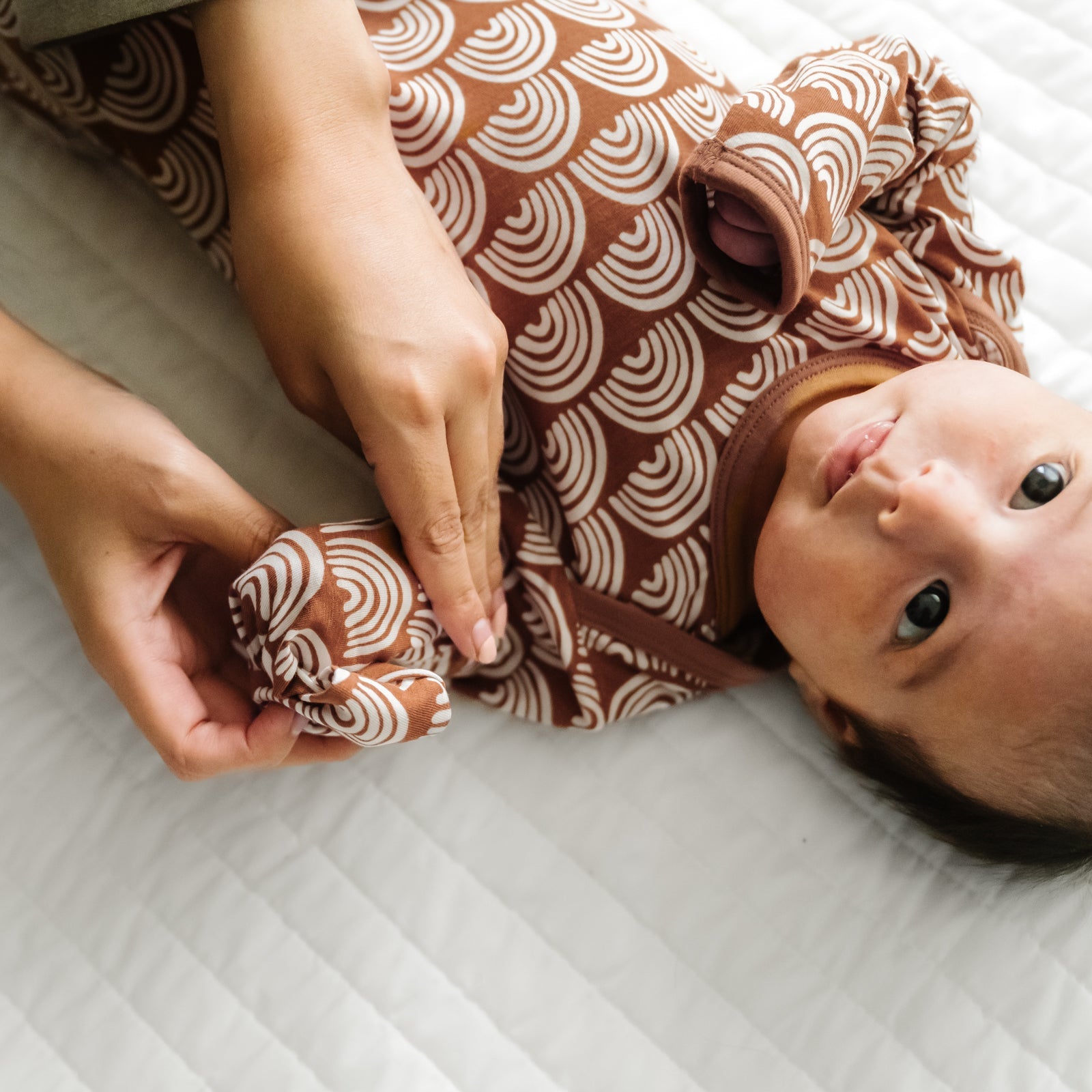 Rust Rainbows Infant Gown