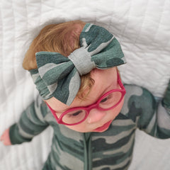 Vintage Camo Luxe Bow Headband