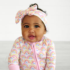 Pastel Rainbows Luxe Bow Headband