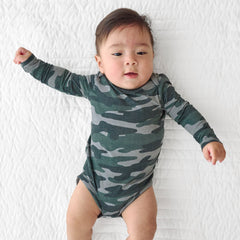 Vintage Camo Long Sleeve Bodysuit