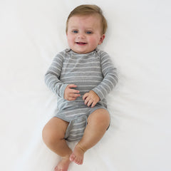 Light Heather Gray Stripes Bodysuit