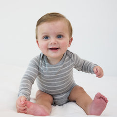 Light Heather Gray Stripes Bodysuit