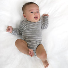 Light Heather Gray Stripes Bodysuit