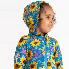 Sunflower Fields Peplum Hoodie