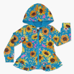 Sunflower Fields Peplum Hoodie