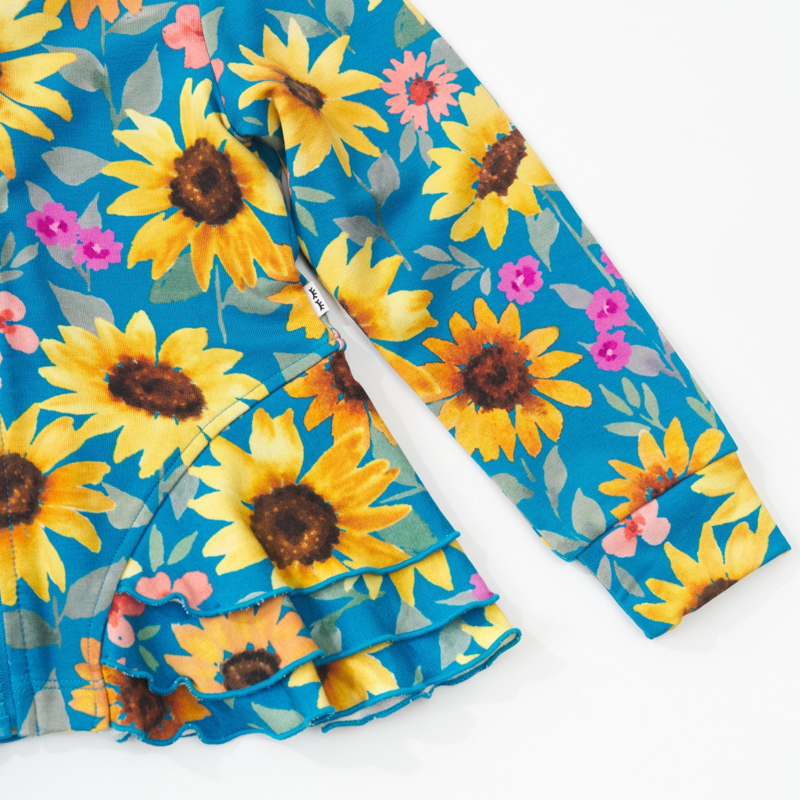 Sunflower Fields Peplum Hoodie