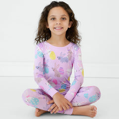 Lavender Hoppy Days Two-Piece Pajama Set