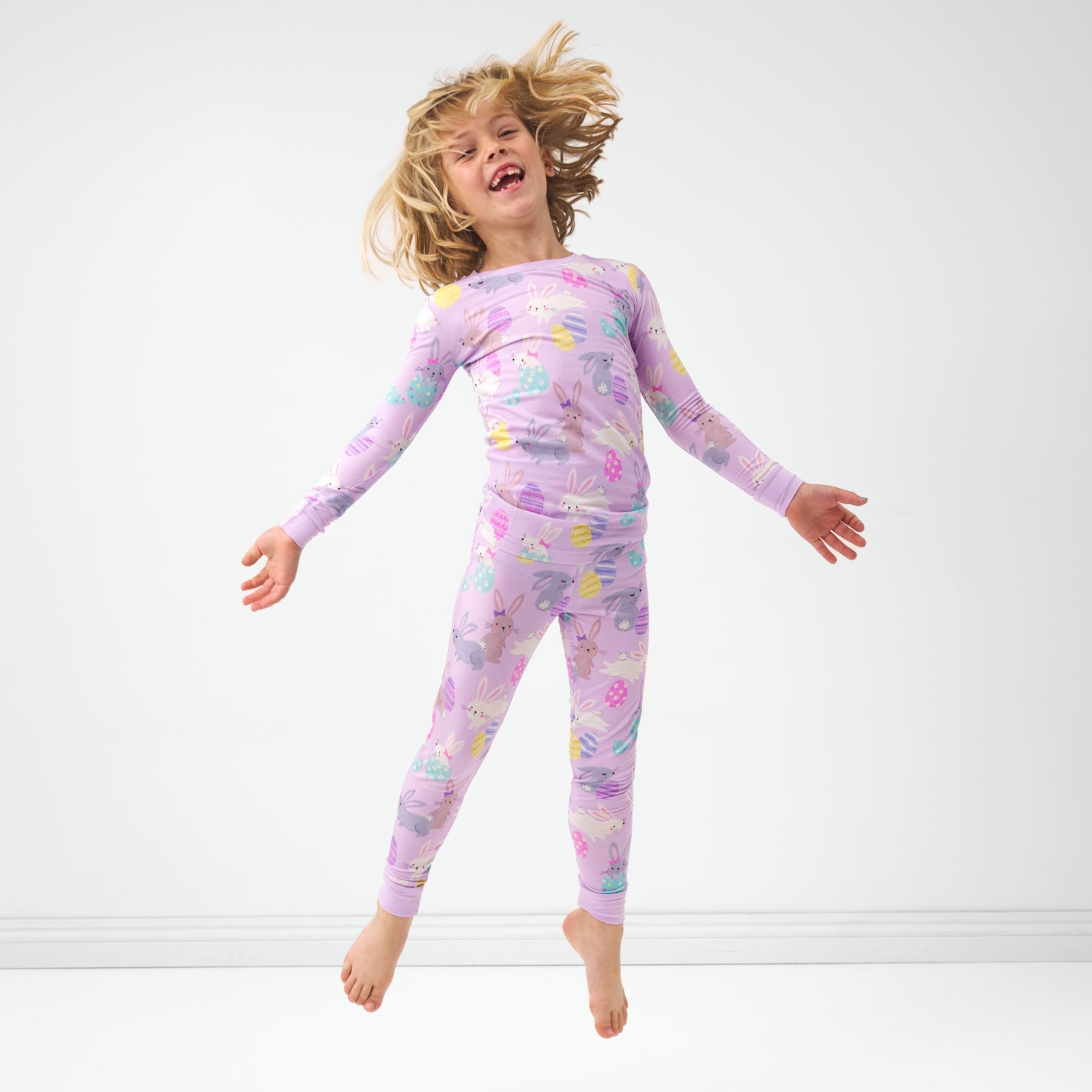 Lavender Hoppy Days Two-Piece Pajama Set