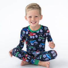 Monster Truck Madness Two-Piece Pajama Set