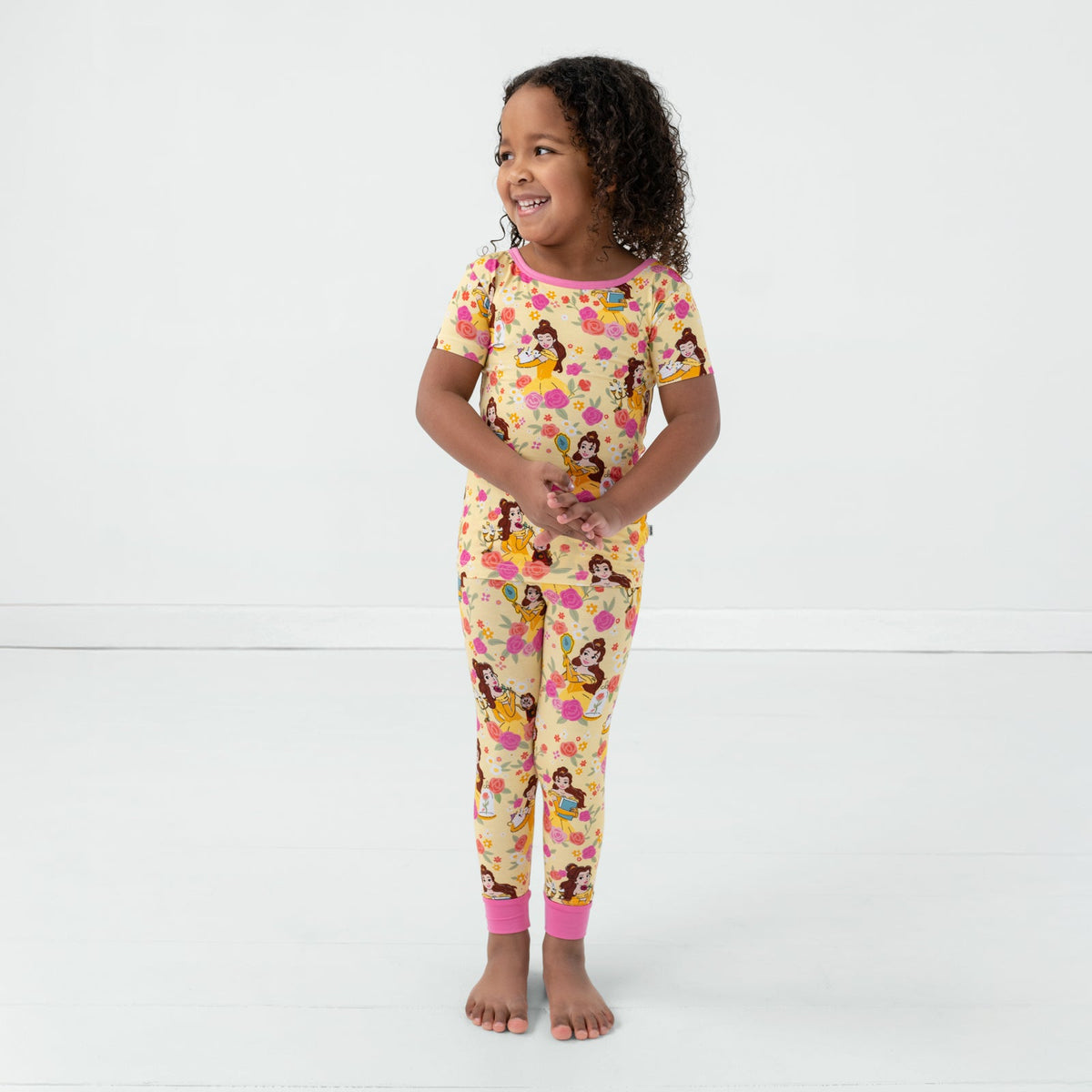 Disney Princess Belle Two-Piece Short Sleeve Pajama Set