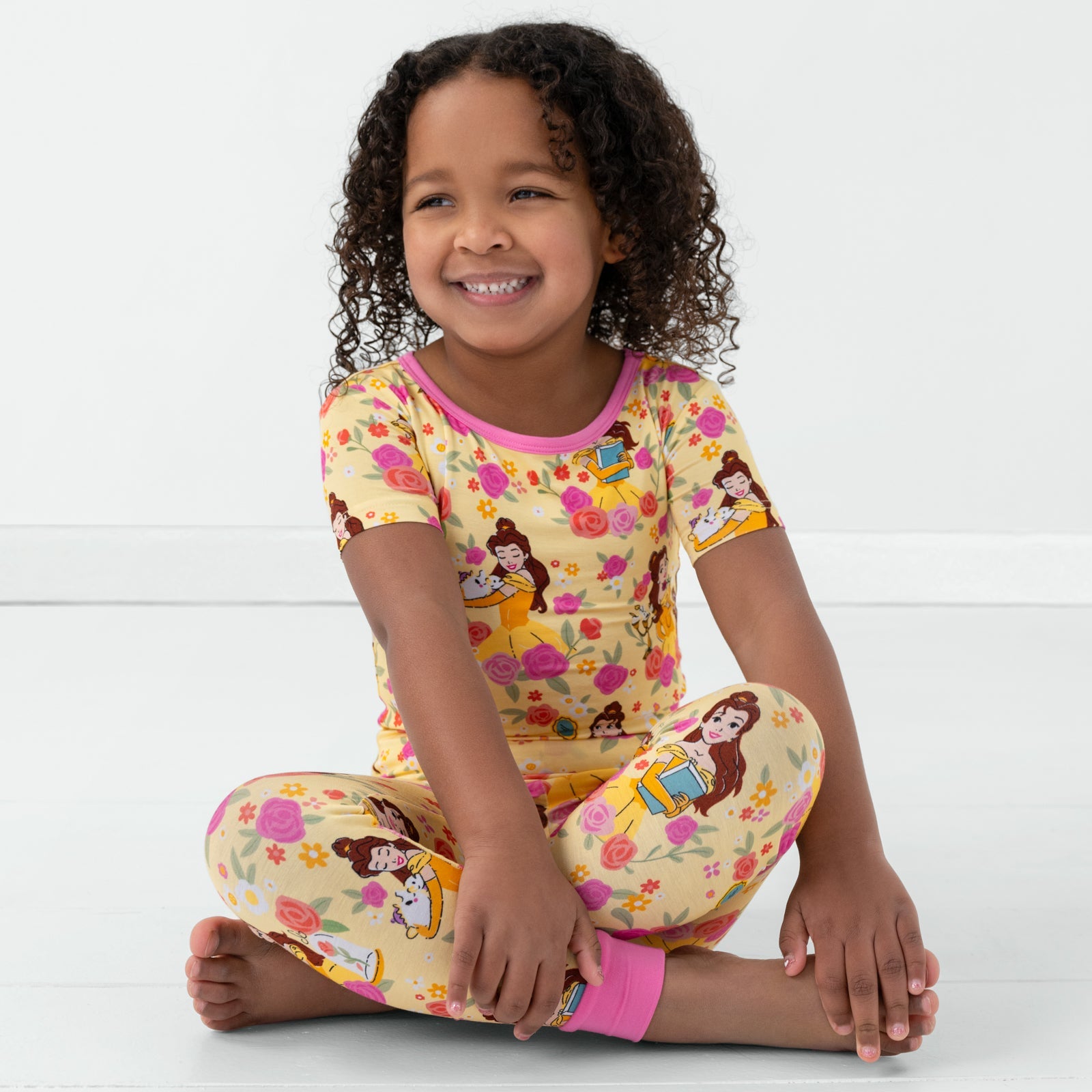 Disney Princess Belle Two-Piece Short Sleeve Pajama Set