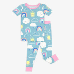 Sunny Skies Two-Piece Short Sleeve Pajama Set