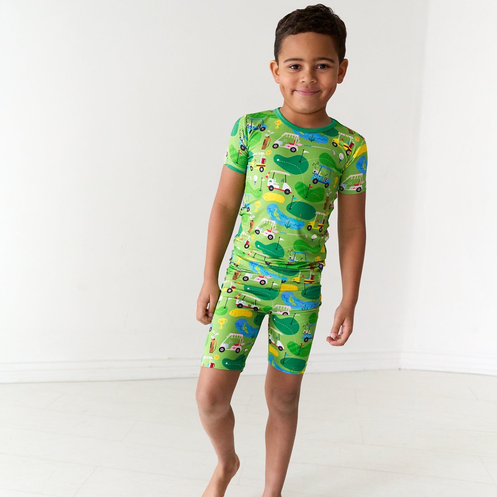 Fairway Fun Two-Piece Short Sleeve & Shorts Pajama Set